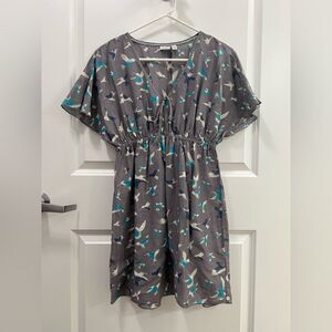 Esprit Bird Print Dress Size M